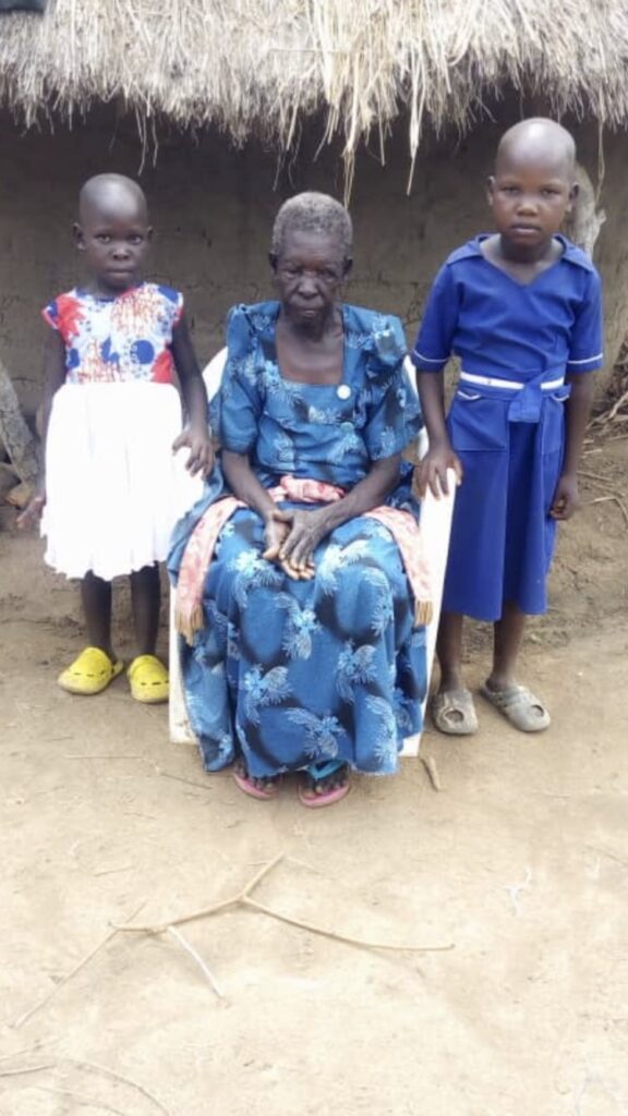 A grandma and her grandchildren in Uganda.